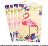 10 Uitdeelzakjes Flamingo 16,5 x 25 cm - Cellofaan Plastic Traktatie Kado Zakjes - Snoepzakjes - Koekzakjes - Koekje - Cookie