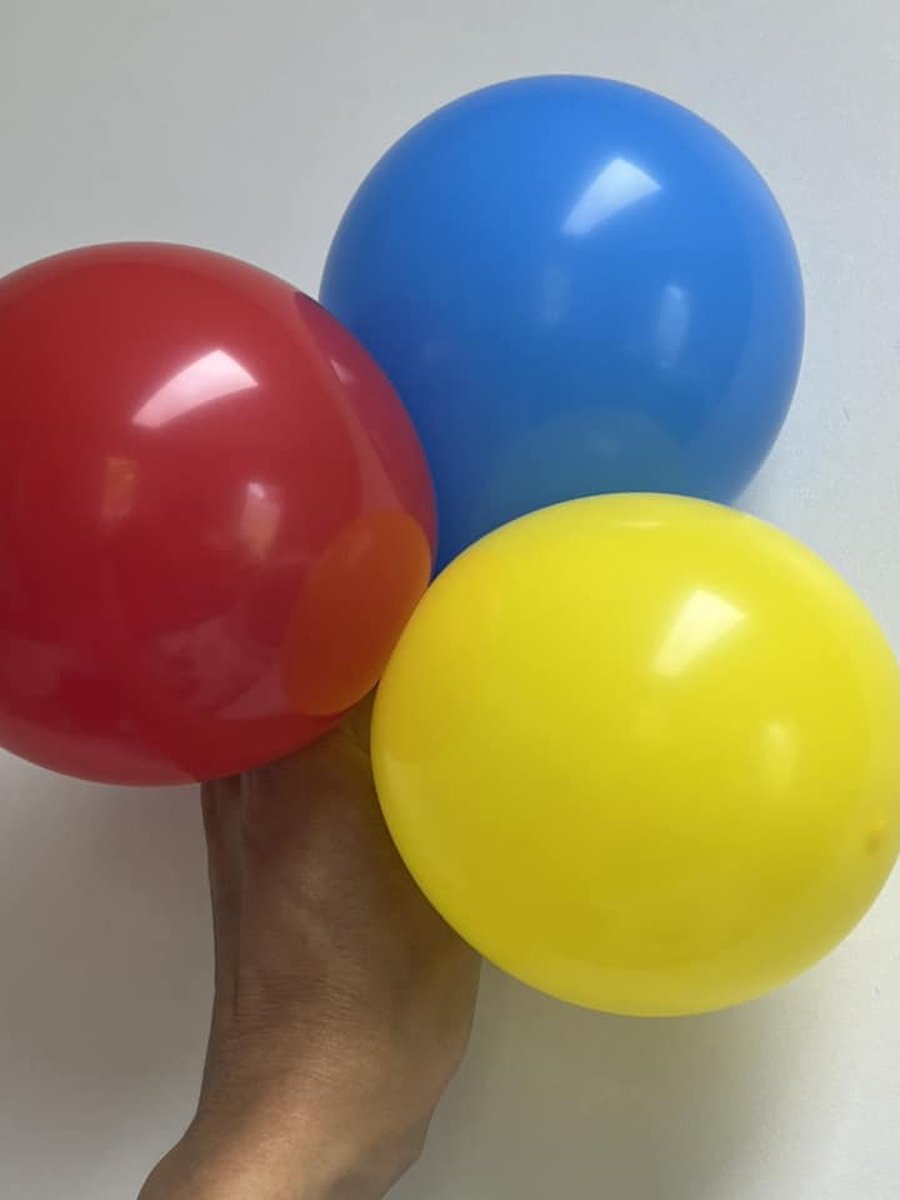 Luna Balunas 50 Stuks Gekleurde Latex Ballonnen Rood Blauw Geel Paw Pall Super hero — afbeelding 3