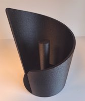Luxe Zwarte Staande Keukenrolhouder - Rafelig - Keukenaccessoires - Keukenpapier - 3D geprint