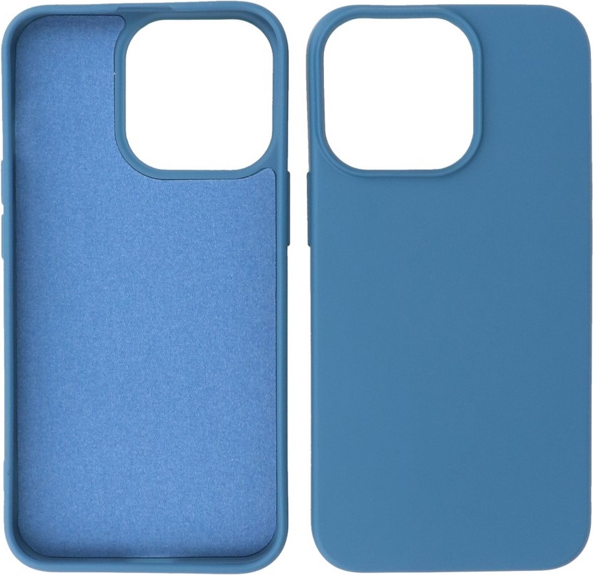 Hoesje 2.0mm Dikke Siliconen Back Cover Kleur Navy geschikt voor Iphone 14 Pro