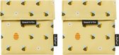 Roll'Eat Snack'n Go - Bee Variant - Herbruikbaar - Lunchbox - Milieuvriendelijk - Lunchpakket