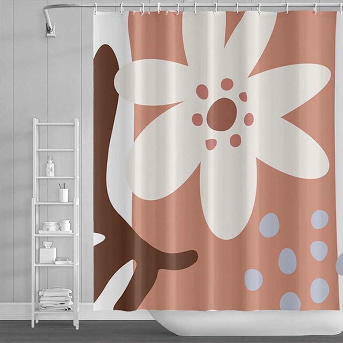 Douchegordijn Levi 150x180 cm - met ringen