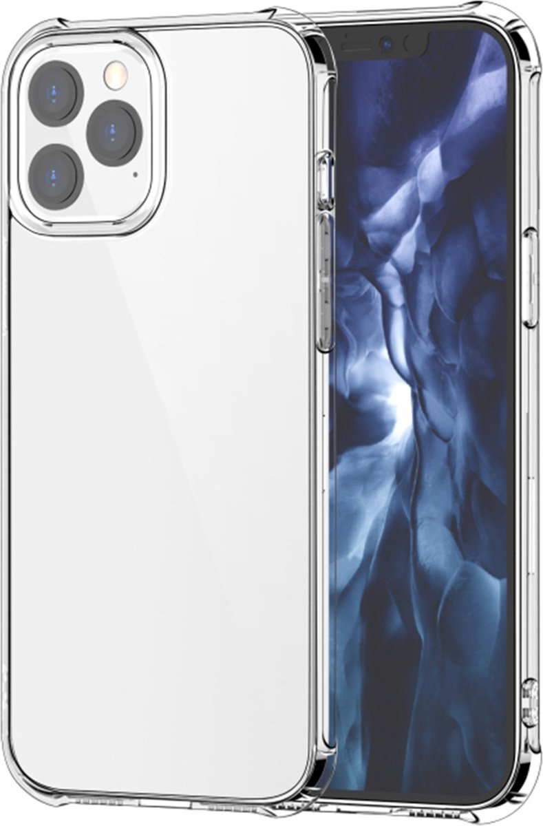 Schokbestendig Siliconen hoesje geschikt voor iPhone 14 Pro Max Transparant