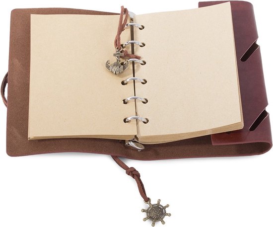 vintage dagboek met vioolontwerp, PU-lederen
