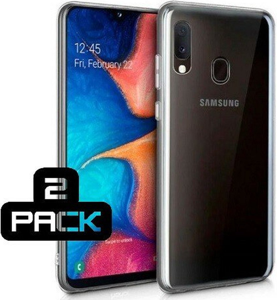 Samsung A20e Hoesje Siliconen TPU Transparant 2x