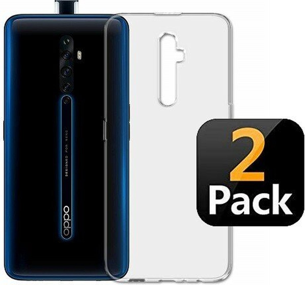 Oppo Reno 2Z Hoesje Siliconen TPU Transparant 2x