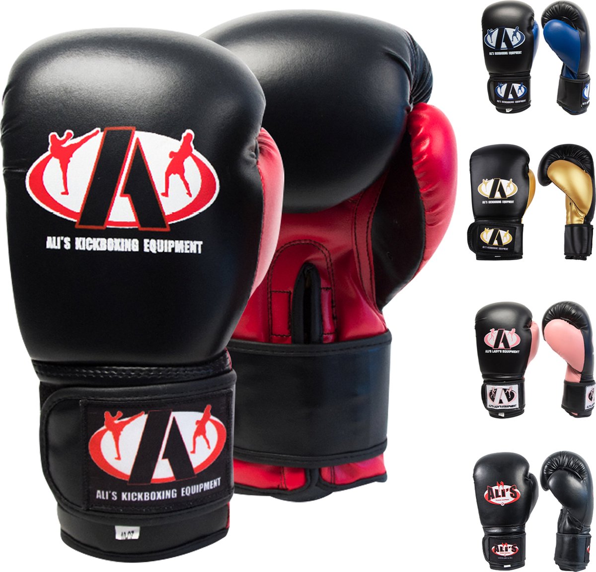 Ali's Fightgear BT GO - Premium Bokshandschoenen Zwart/Rood 6 oz XS/S - Perfect voor Boksen, Kickboksen & Thaiboksen - bokshandschoenen kinderen - bokshandschoenen heren - bokshandschoenen dames - kickboks handschoenen - bokshandschoenen 12 oz