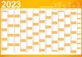 Wandkalender Muurkalender Jaarlijkse planner 100 x 70 met vakanties en feestdagen gevouwen tot posterformaat