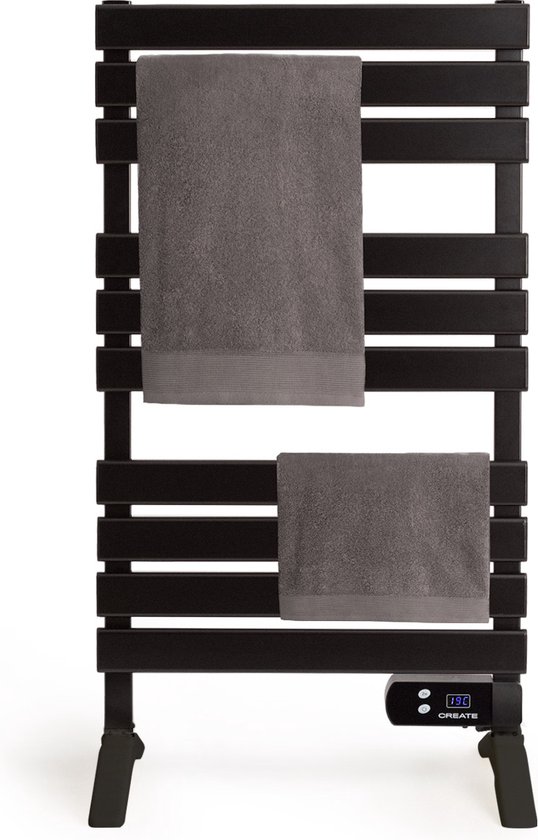 CREATE/WARM TOWEL PRO/Elektrische handdoekhouder Wit/Met verwarming en Wifi, Met Plank / 500w - 1500W