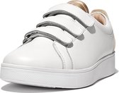 FitFlop Rally Metallic-Back Leather Strap Sneakers WIT - Maat 36