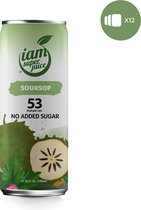 I am Superjuice Soursop 12x0,33L - échte soursop sap gemixt met water - zonder toegevoegde suikers - zonder conserveringsmiddelen - zonder concentraat - exotisch fruitsapje - fruit juice - zuurzak sap