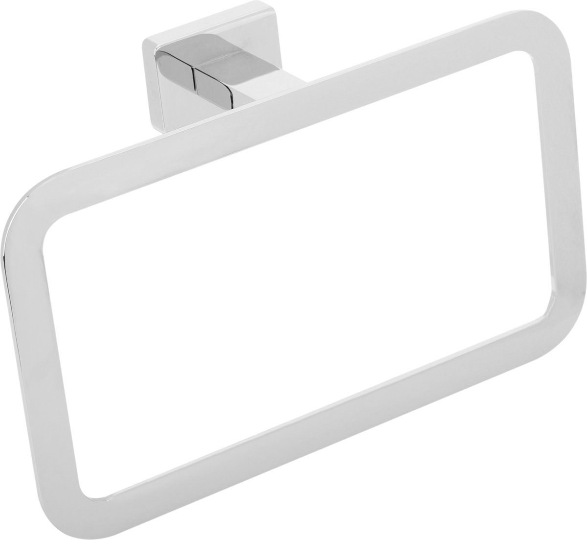 PrimeMatik - Verchroomde wand handdoekhouder 225x150x55 mm model Ever