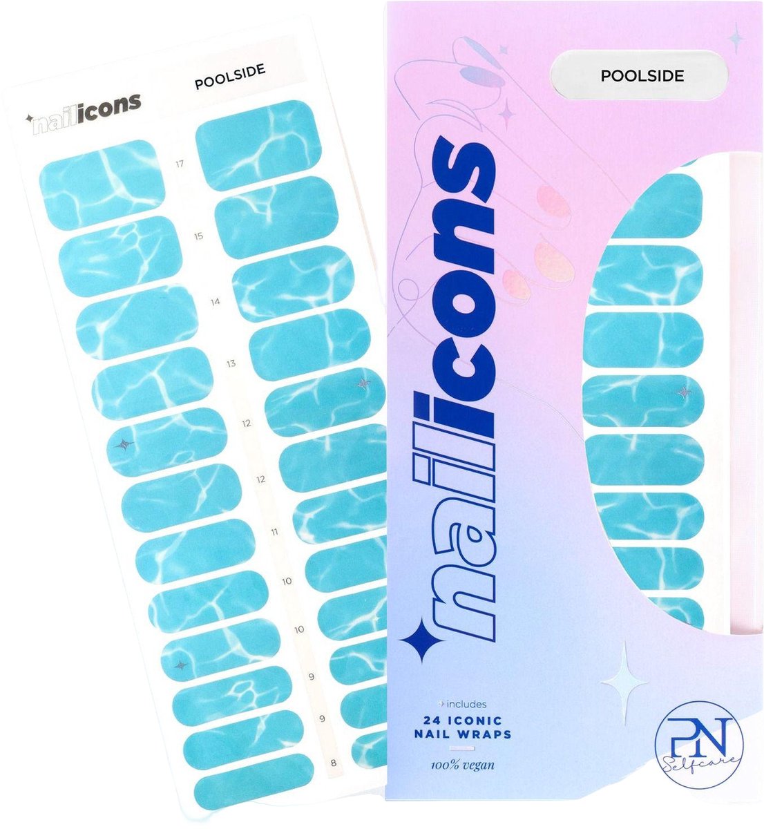 Goedkoopste PN Selfcare - Nagelstickers - Vegan Nail Wraps - 10 Dagen Effect - Duurzame Nail Art - 24 Stuks