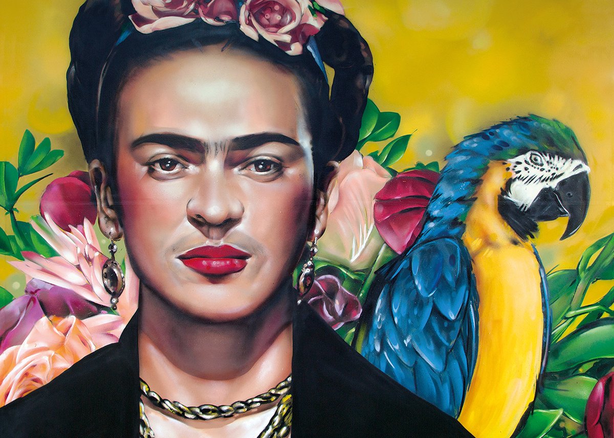 Passionforart.eu Frida Kahlo - Canvas - 100 x 70 cm Full color