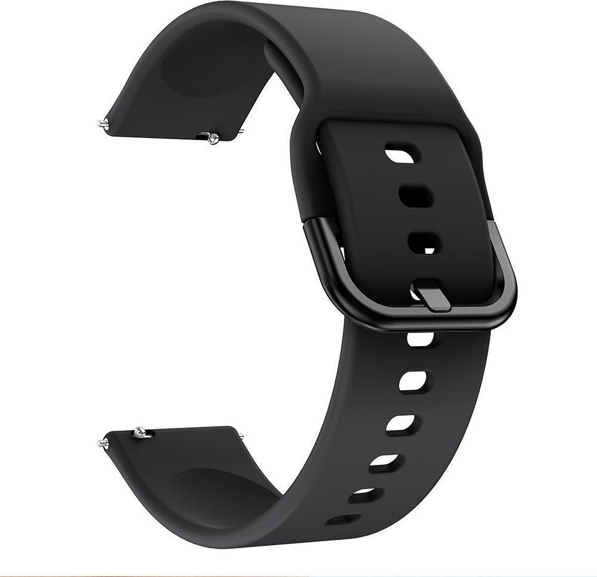 Bizoule Silicone Smartwatch Bandje Belle LW07 Zwart - maat 18mm