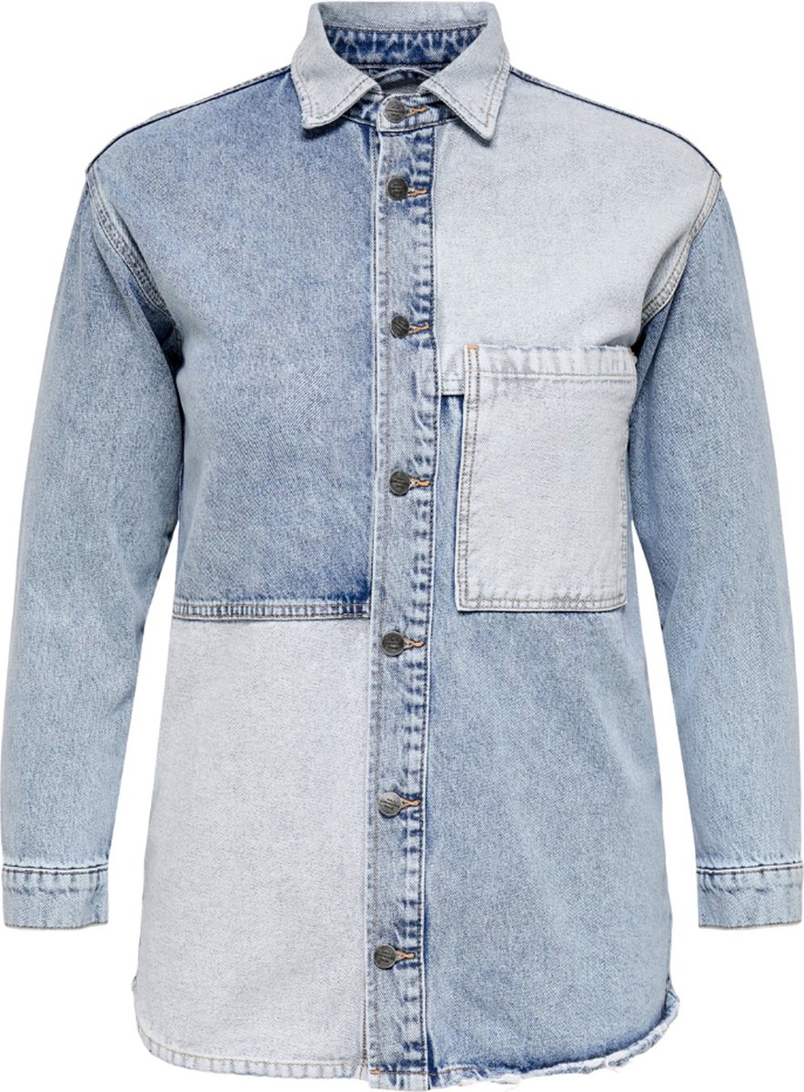 Carrosa LS Block DNM Shacket MEA Light Blue Denim