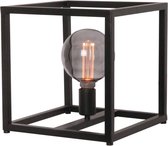 Tafellamp Esteso groot metalen frame | 28 x 28 x 28 cm | 1 lichts | zwart | landelijk modern design