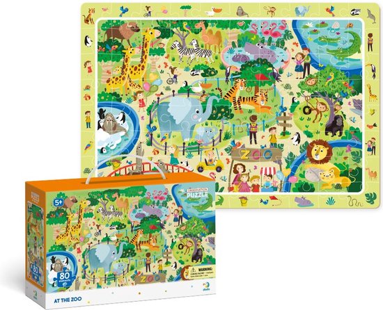 DODO Toys - Puzzle Animaux 5+ -80 pièces - 31x41 cm - Jouets Animaux pour  Enfants 