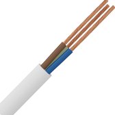 Câble d'alimentation - 3x2,5 mm - 3 fils - 10 mètres - Wit