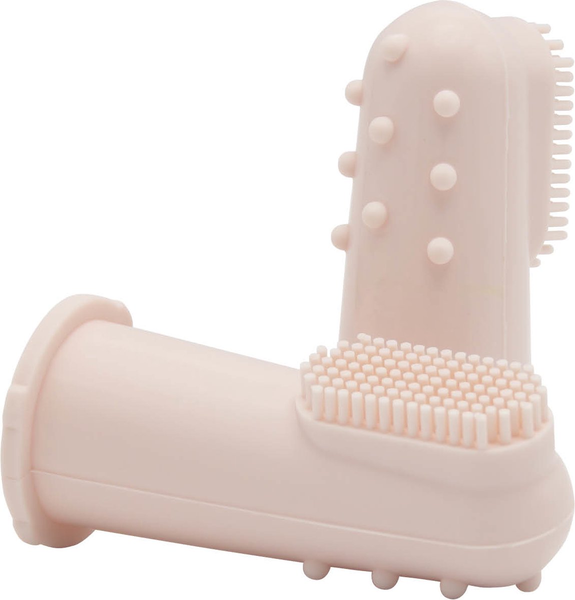 Difrax - Baby Siliconen Vingertop Tandenborstel - Roze - 5+ maanden