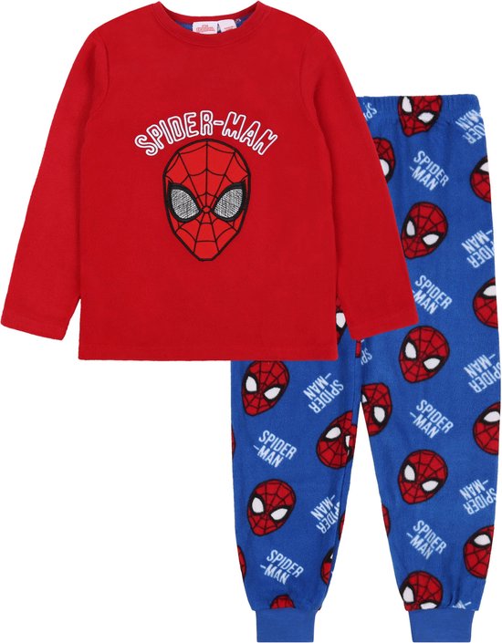 Pyjama Grenouillère Spiderman Marvel - En Polaire Douce - Taille 3 à 12 Ans - Fermeture Zippée - Cadeau Garçon Fan Super-héros