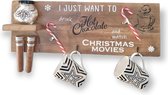Origineel kerstcadeau warme chocolade kerstpakket hout kado hot chocolate station kerst Christmas movies Amerikaanse stijl