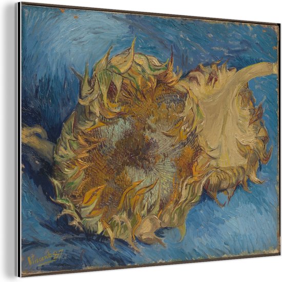 Wanddecoratie Metaal - Aluminium Schilderij - Zonnebloemen - Vincent van Gogh - Dibond