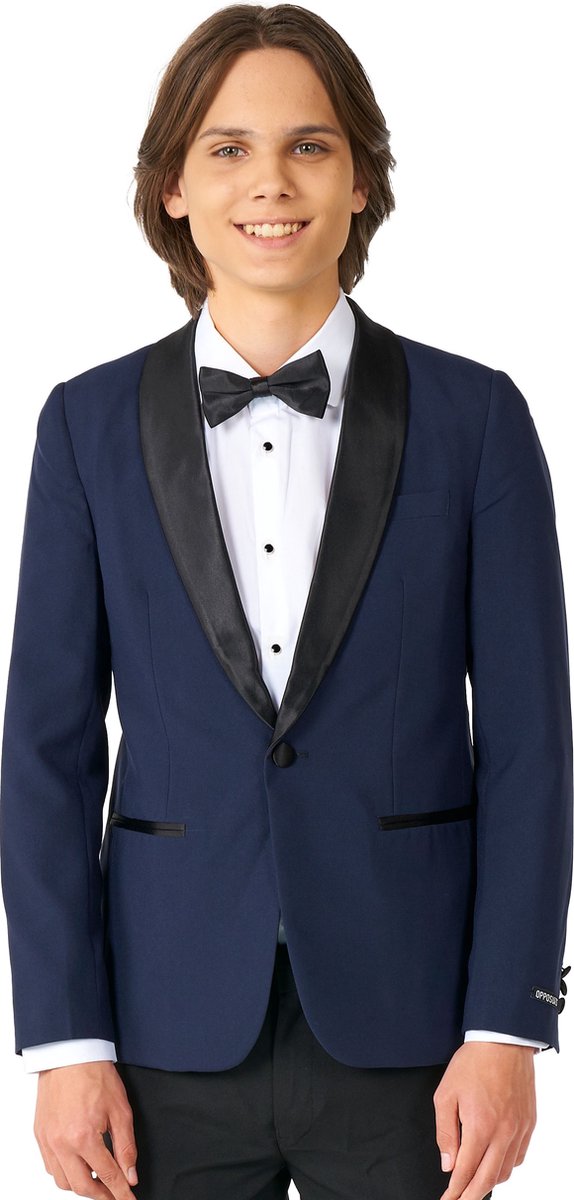 OppoSuits Midnight Blue - Tiener Tuxedo Smoking - Chique Outfit - Blauw - Maat 10 Jaar