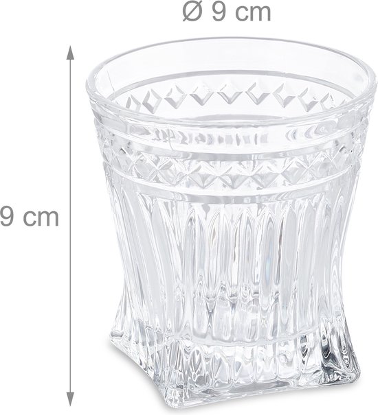 Lot de 4 verres à Relaxdays - coffret cadeau whisky - gobelet - fête des pères - coffret cadeau