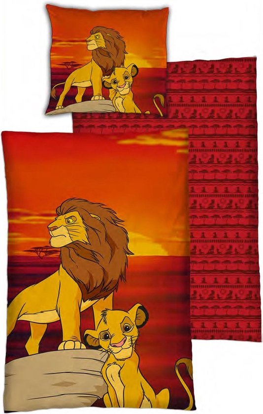 Disney The Lion King Dekbedovertrek - Eenpersoons - 140 x 200 cm - Oranje |  bol.com
