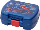 Boîte à pain Spiderman - Blauw - Rouge - Marvel - Plastique - Boîte à pain - Lunch Box - 17 x 13,5 x 6,5 cm - Allume-feu