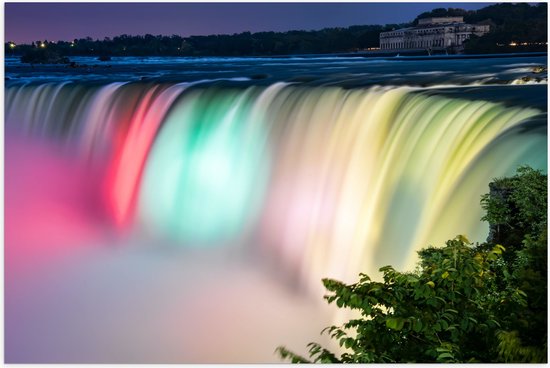 WallClassics - Poster (Mat) - Niagara Falls Watervallen in de VS - 75x50 cm Foto op Posterpapier met een Matte look