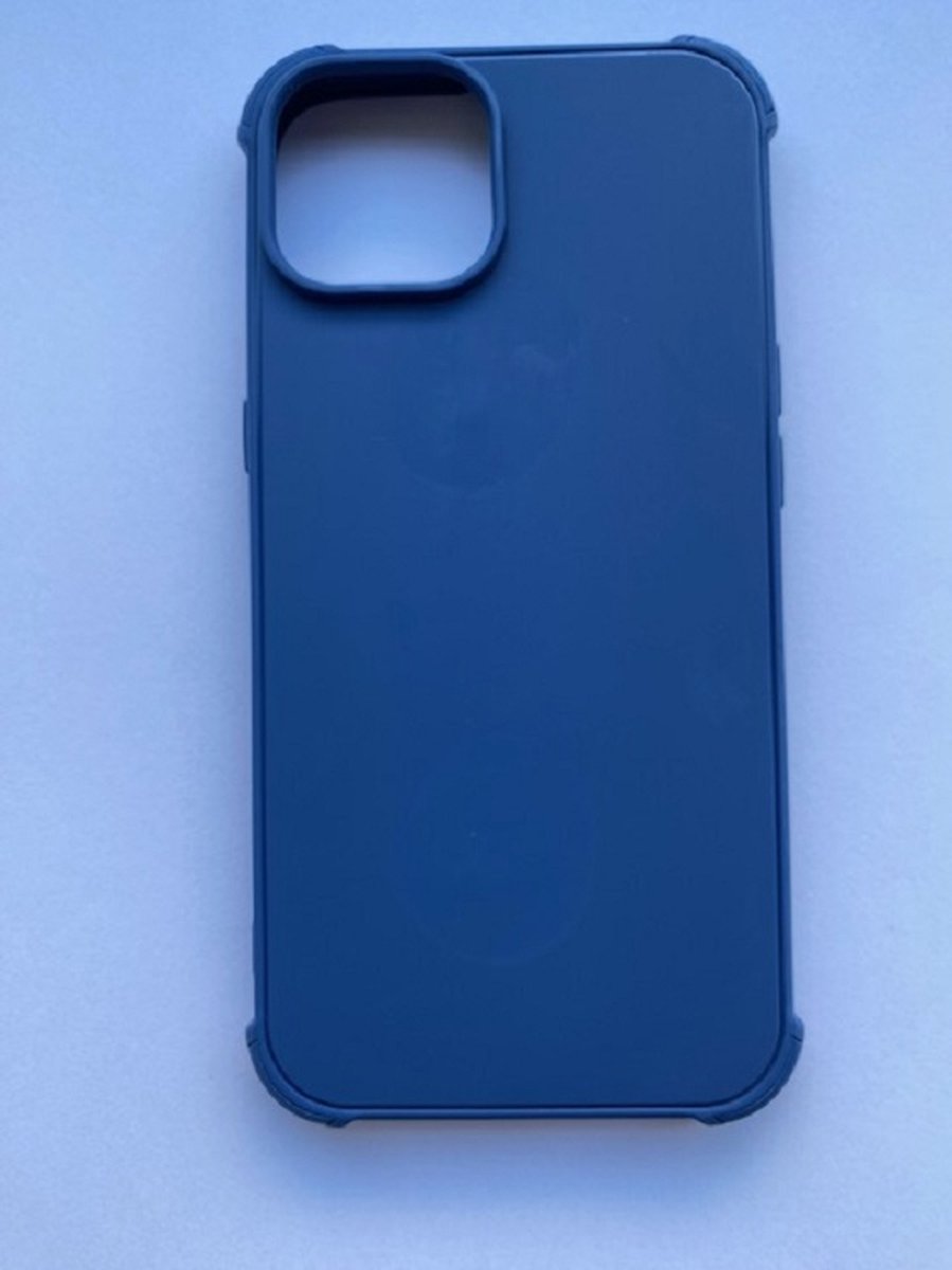 iPhone 14 Plus Anti shock siliconen hoes Blauw - Shock Proof Siliconen Back Cover