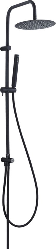 Auralum Douchesystemen, doucheset met douchekop 11 Inch en handdouche, douchestangset in hoogte verstelbaar 90-120cm voor badkamer (zwart Auralum Douchesystemen, doucheset met douchekop 11 Inch en handdouche, douchestangset in hoogte verstelbaar 90-120cm voor badkamer (zwart