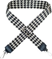 VIQRI - Tashengsels - Schouderband - Kwaliteit - Brede riem - Bag strap tassenriem - Festival - Zwart - Beige - Bag Strap - Zilver - Verstelbaar - 130 cm