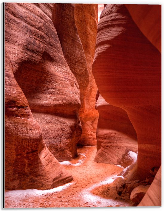 WallClassics - Dibond - Ravijnin Antelope Canyon - 30x40 cm Foto op Aluminium (Met Ophangsysteem)