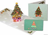 Popcards popup kerstkaarten - Kerstkaart Kerstboom met Cadeautjes pop-up kaart 3D wenskaart