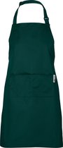 Chefs Fashion - Tablier - Tablier vert - 2 poches - Facilement ajustable - 71 x 82 cm
