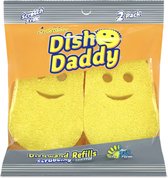 Scrub Daddy - Scrub Mommy - Dish Daddy 2 Pack - Scrub Daddy Afwasborstel refill, aanvul spons voor scrub daddy afwas borstel
