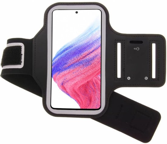 Hoesje Geschikt Voor Samsung Galaxy A71 hardloop armband - Sportband - hoesje - zwart