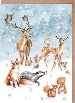 Adventskalender Kaart A5 Wrendale A Winter wonderland woodland animal advent calendar card