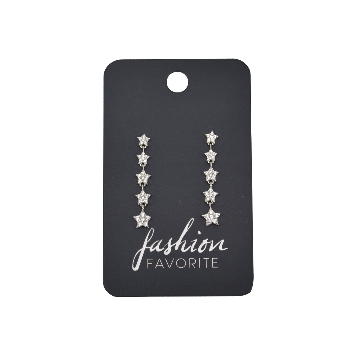 Oorbellen / Oorhangers Sterren - Zilverkleurig | 3,2 x 0,7 cm | 925 Zilver | Fashion Favorite