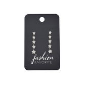 Oorbellen / Oorhangers Sterren - Zilverkleurig | 3,2 x 0,7 cm | 925 Zilver | Fashion Favorite