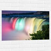 WallClassics - Muursticker - Niagara Falls Watervallen in de VS - 90x60 cm Foto op Muursticker