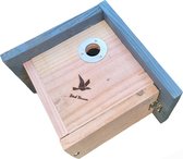Bird-Houses- Nestkast koolmees/Pimpelmees/Boomklever Multi/ douglas / RVS invliegring