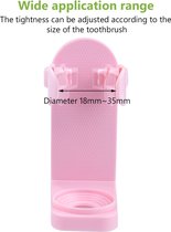 Tandenborstelhouder - Houder Elektrische Tandenborstel - Kleur Roze - zonder boren - geschikt voor Oral B Toothbrush - Zelfklevend hangende houder