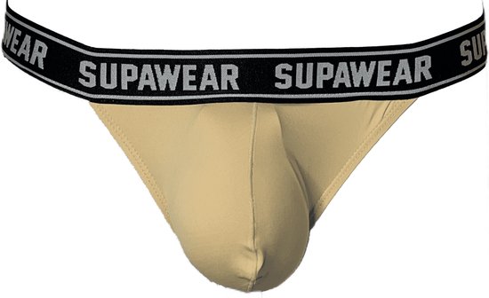 Supawear WOW Jockstrap Tan | Taille L | Jockstrap pour hommes | Couleur crème | Pochette XCURV