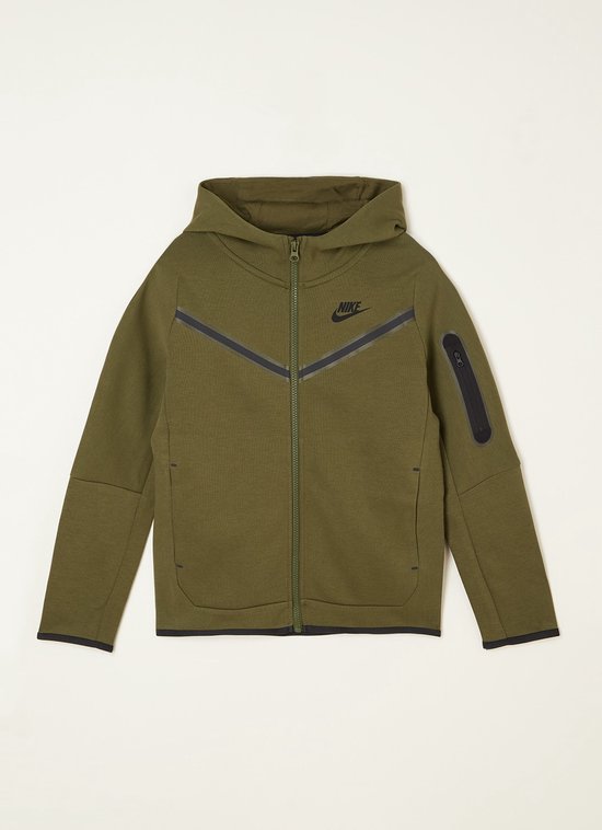 Veste de survêtement Nike Tech Fleece avec logo - Vert armée - Taille 128 |  bol