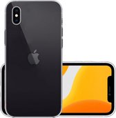 Hoes Geschikt voor iPhone X Hoesje Cover Siliconen Back Case Hoes - Transparant