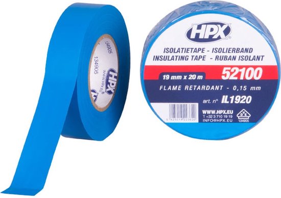 RUBAN ADHESIF ISOLANT PVC 52100 VDE BLEU 19MMX20M